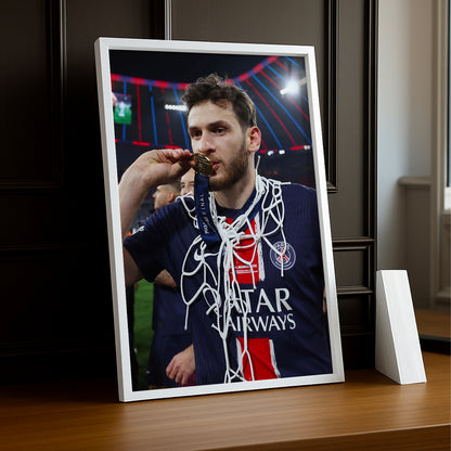 Cadre photo Paris Saint-Germain LDC Kvara