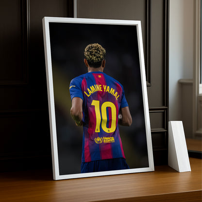 Poster encadrée FC Barcelone - Lamine Yamal 10