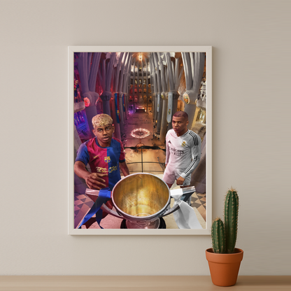 Cadre Photo Real Madrid Clasico – Affiche HD Encadrée Papier Premium