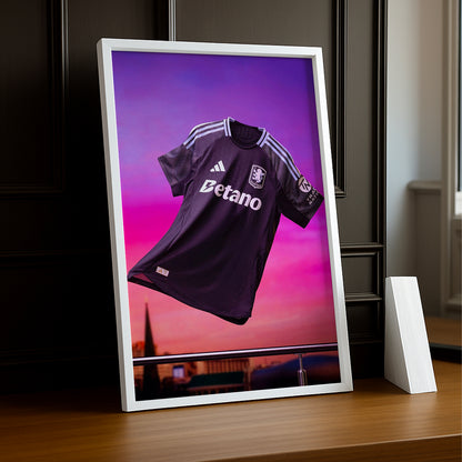 Cadre photo - Maillot Aston Villa Extérieur 25-26