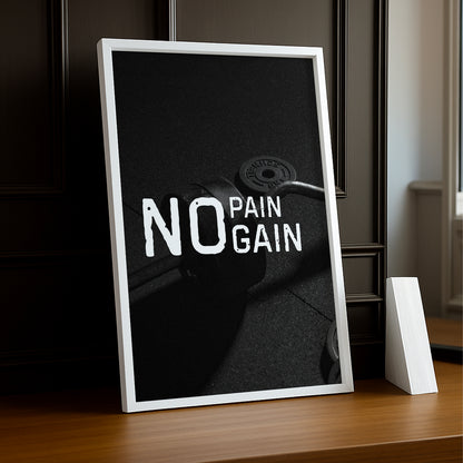 Poster Photo Musculation - No Pain No Gain
