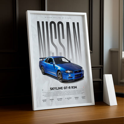 Cadre photo Nissan Skyline GT-R R34
