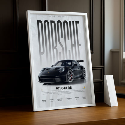Cadre photo Porsche GT3 RS 911 noir