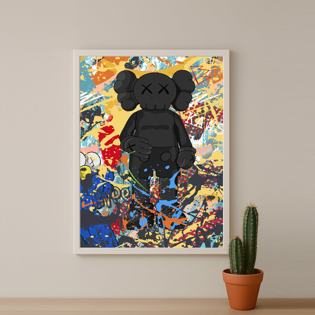 Cadre photo Kaws - Graffiti