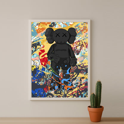 Cadre photo Kaws - Graffiti