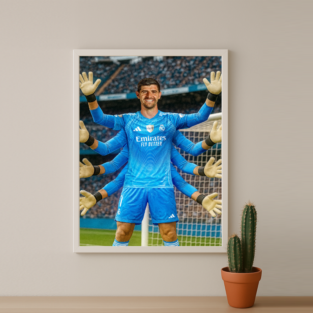 Cadre Photo Thibaut Courtois Real Madrid – Affiche HD Encadrée Papier Premium