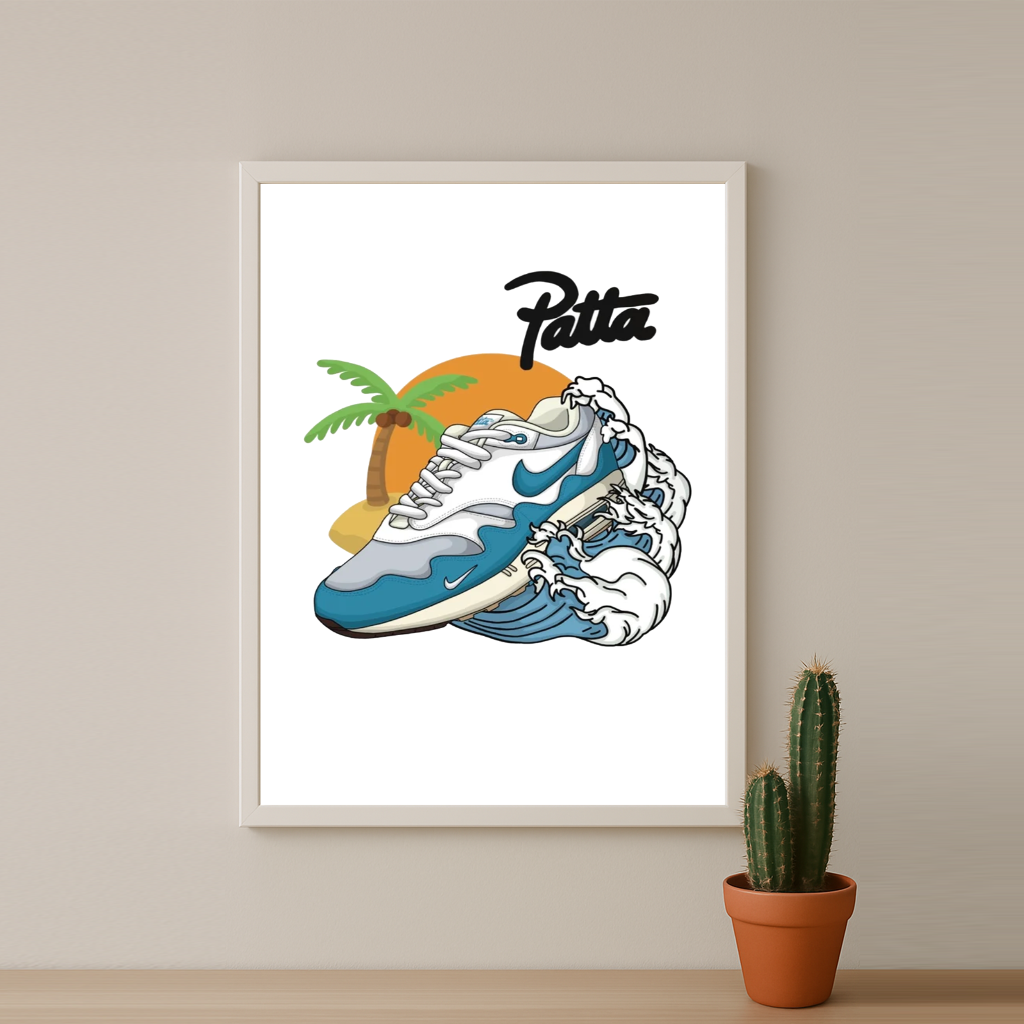 Poster Nike Patta bleu