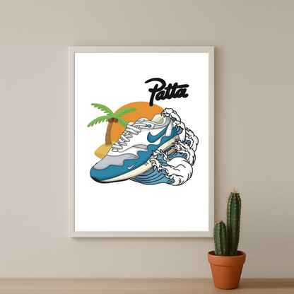 Poster Nike Patta bleu