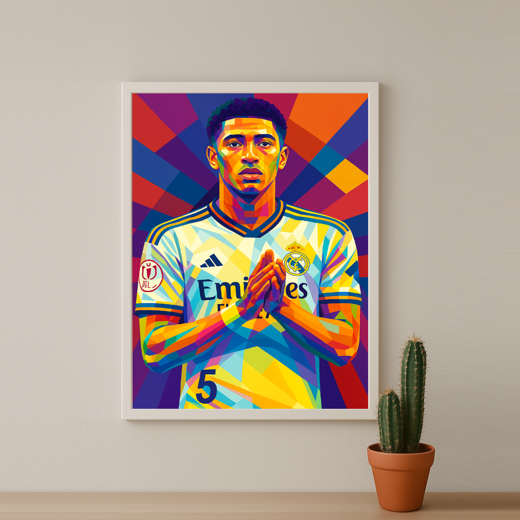 Cadre Photo Jude Bellingham Real Madrid – Affiche HD Encadrée Papier Premium