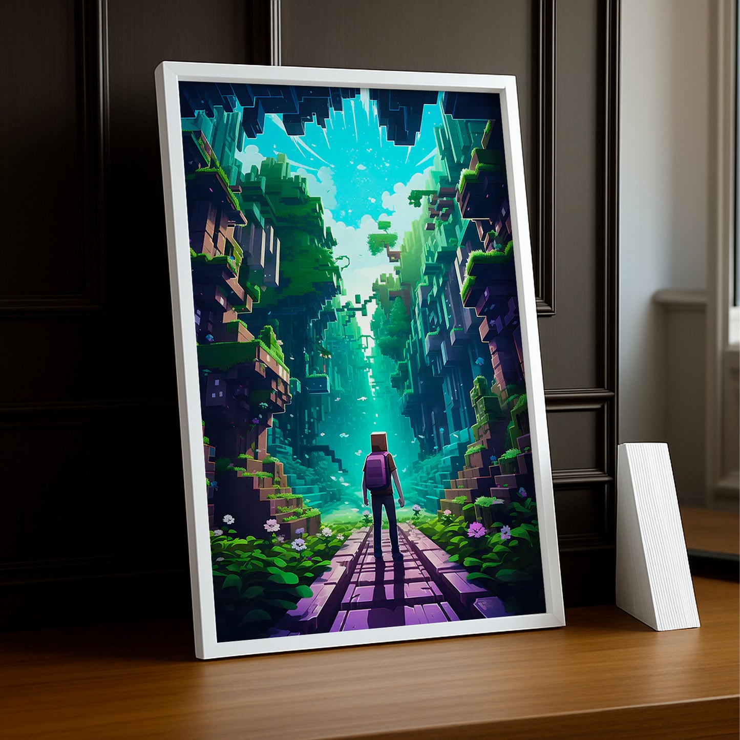 Cadre photo Minecraft - Cavernes et falaises