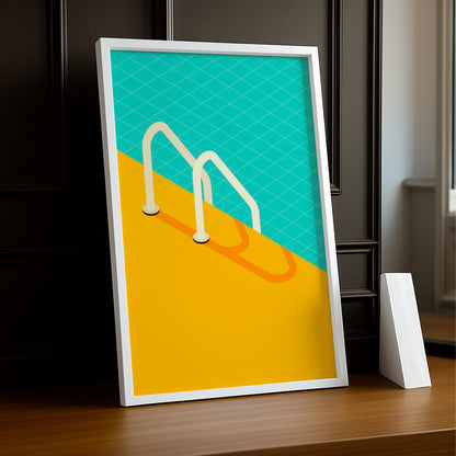 Cadre Photo Natation - Escalier de piscine