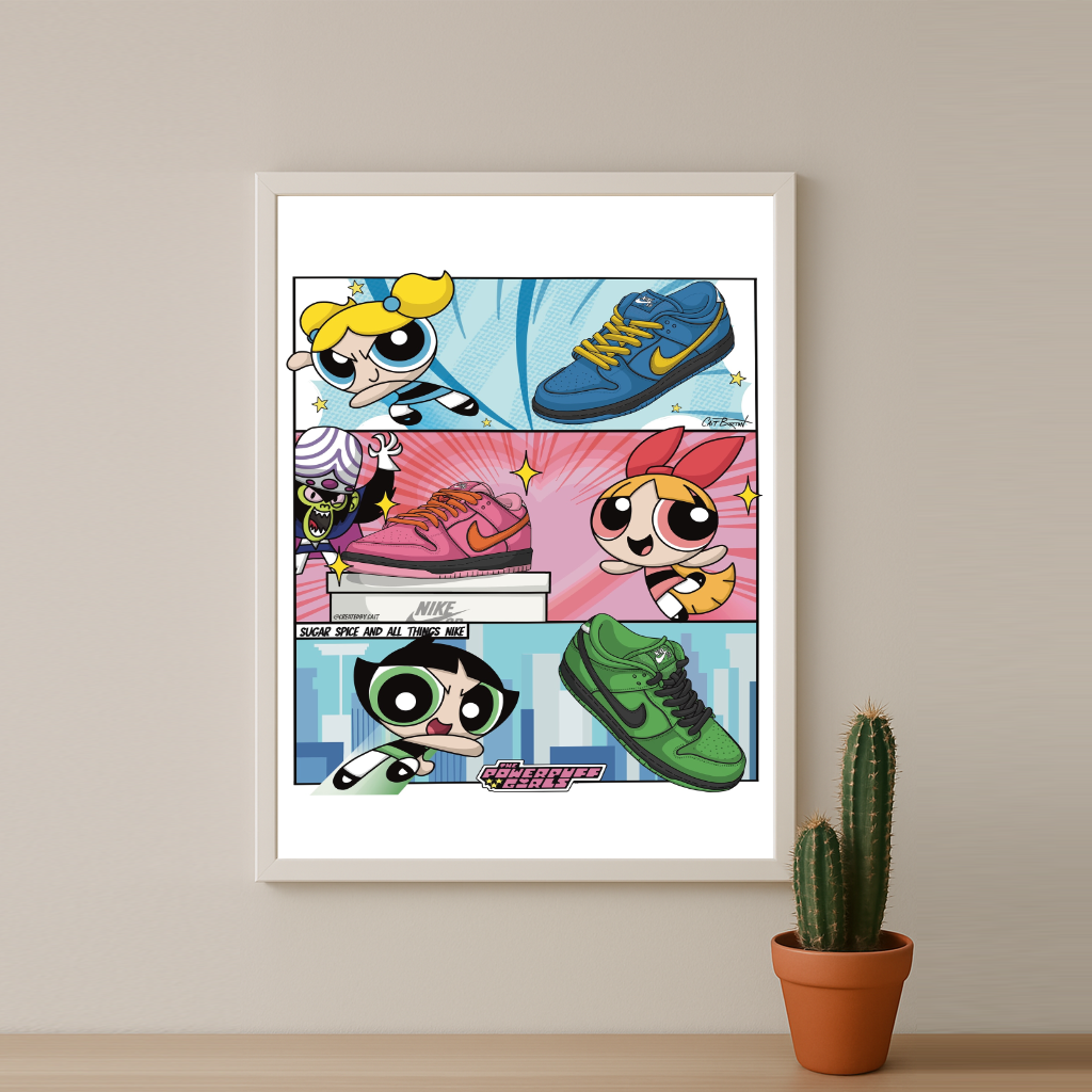 Poster Nike Dunk Powerpuff girl