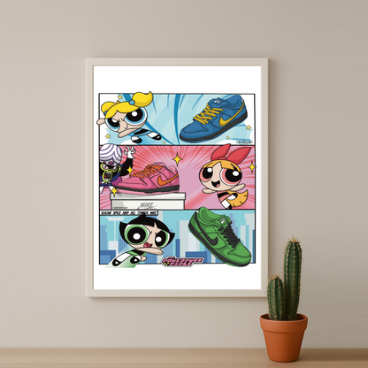 Poster Nike Dunk Powerpuff girl