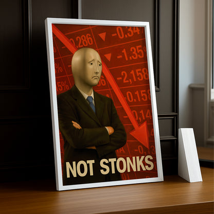 Cadre photo Motivation - Not Stonks meme