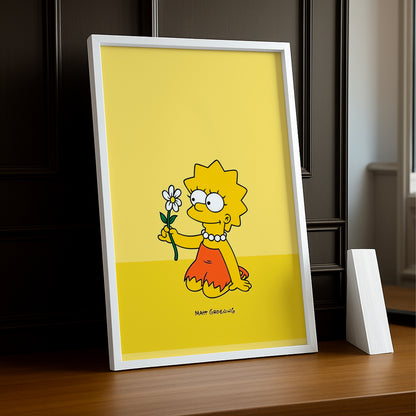 Cadre Photo Les Simpsons - Lisa Simpson Fleur