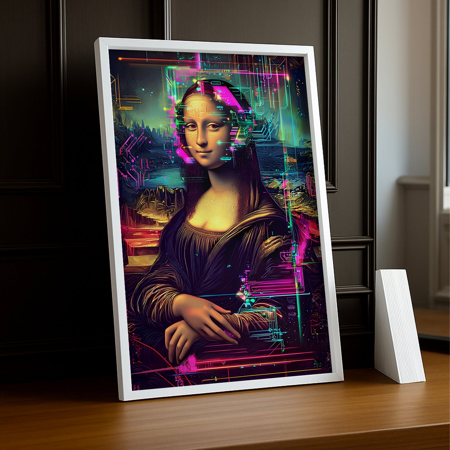 Cadre photo Mona Lisa La Joconde matrix