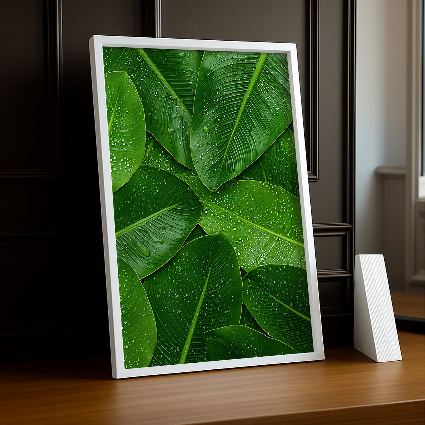 Poster Naturel - Feuille verte