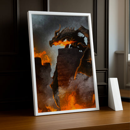 Cadre Photo Skyrim - Alduin Illustration