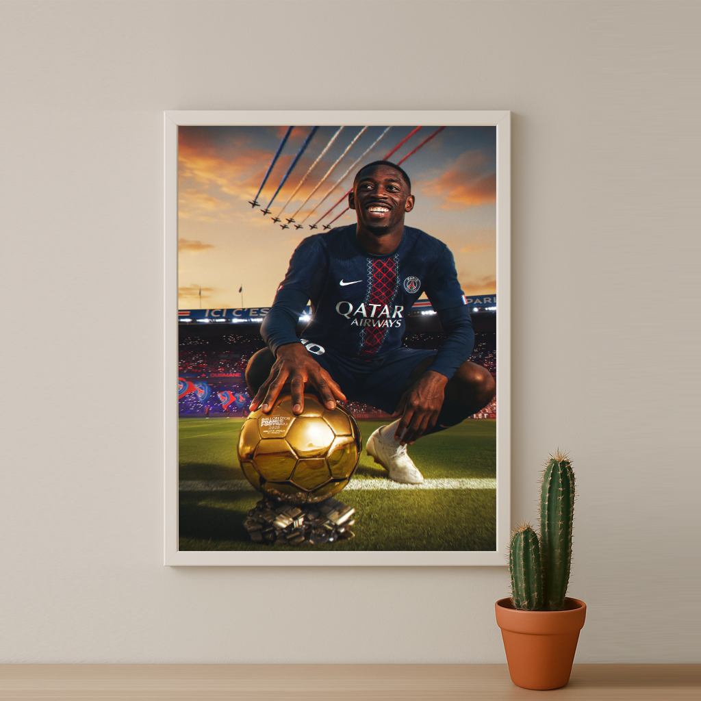 Poster Ousmane Dembélé Ballon d'Or 2025 Stade des Princes