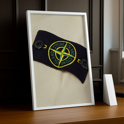 Cadre photo Stone Island badge beige