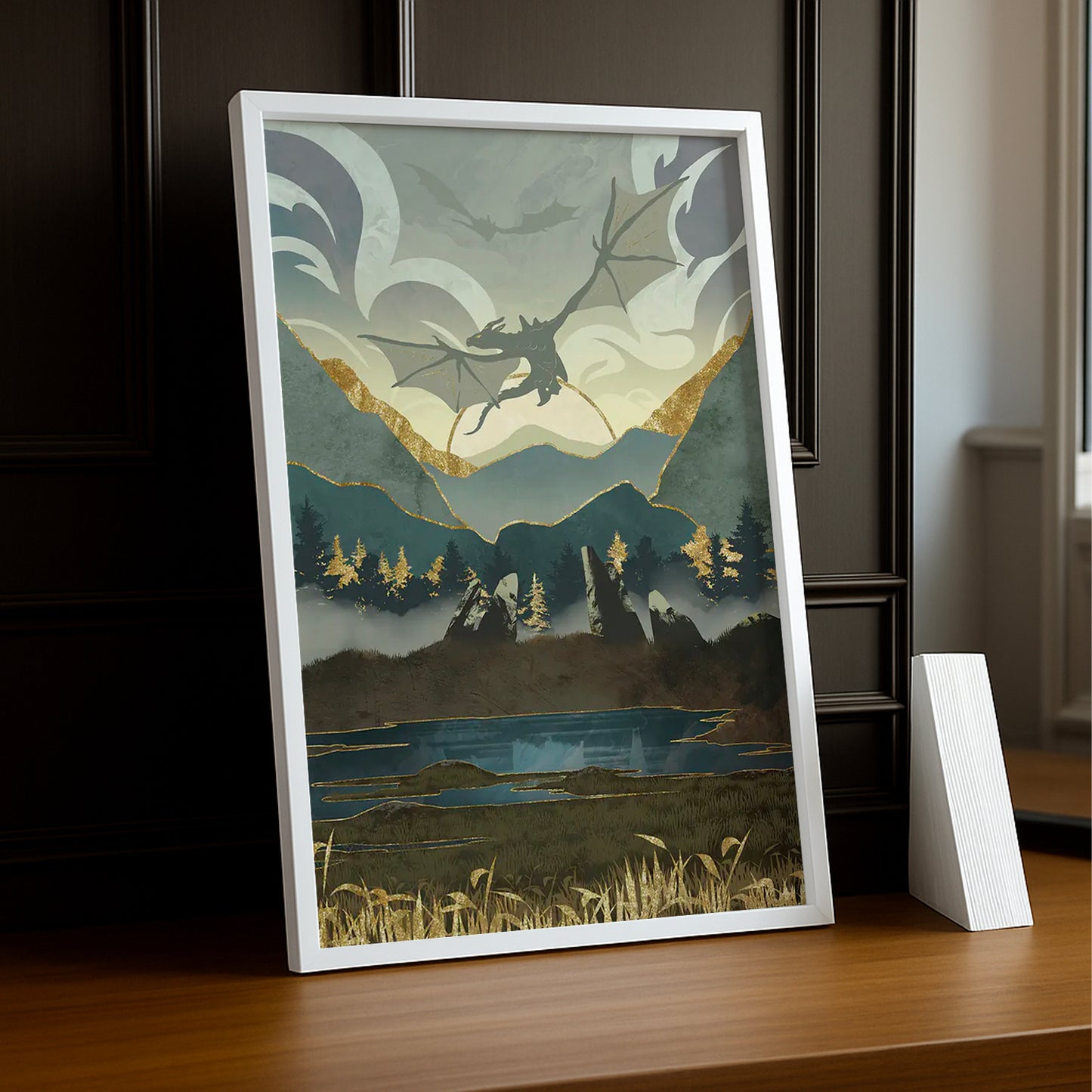 Cadre Photo Skyrim - Flying Dragons