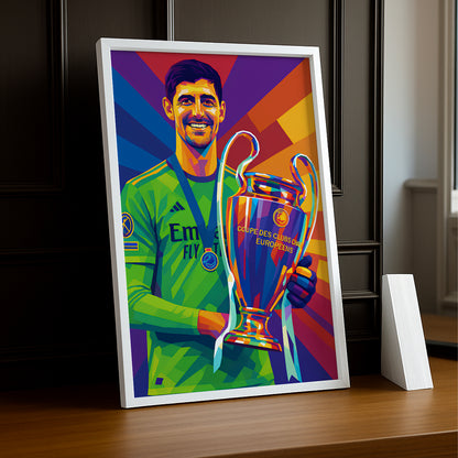 Cadre Photo Courtois Real Madrid – Affiche HD Encadrée Papier Premium