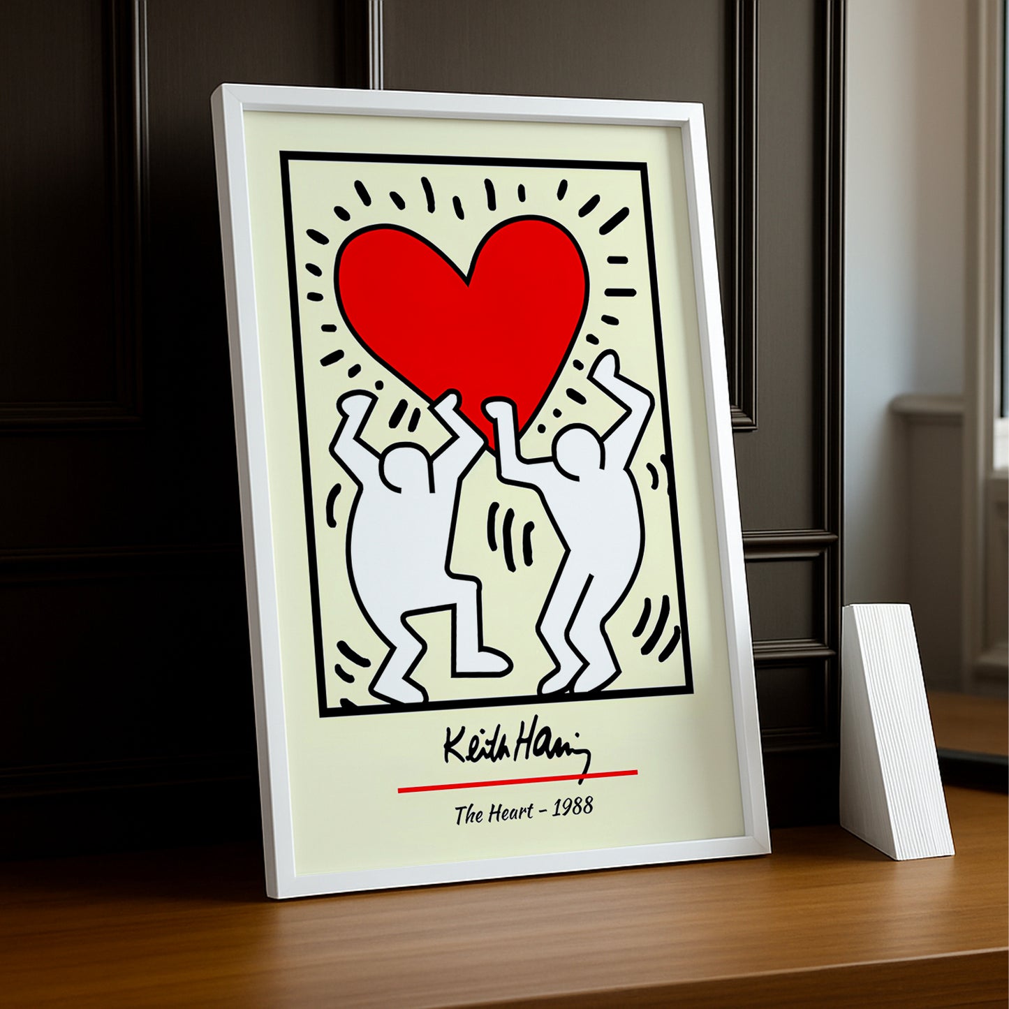 Cadre photo Keith Haring The Heart 1988