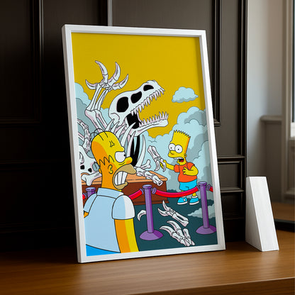 Cadre Photo Les Simpsons - Homer et Bart Musée
