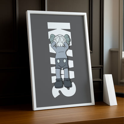 Poster Kaws gris