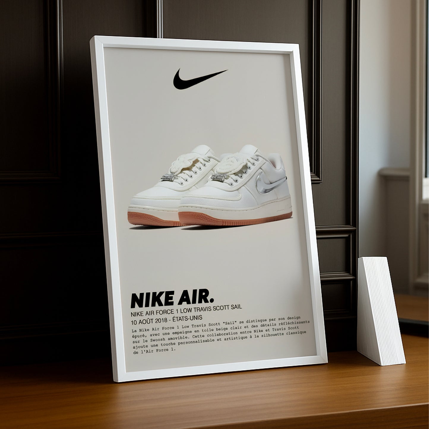 Cadre photo Travis Scott x Nike Air Force 1 Low Sail