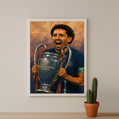Cadre photo PSG illustration Marquinhos LDC
