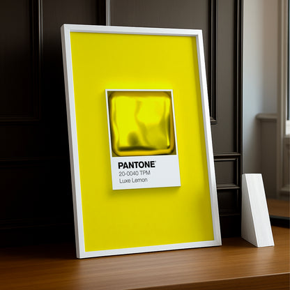 Cadre Photo Pantone Étiquette - Luxe Lemon