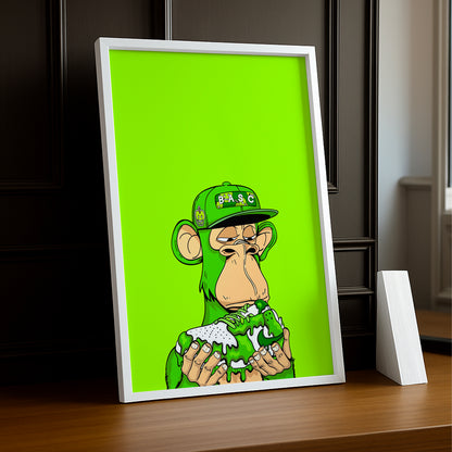 Cadre photo Bayc Ape Nike Dunk SB Green