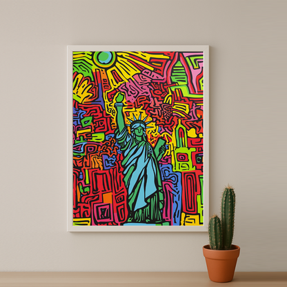 Cadre photo Keith Haring Liberty