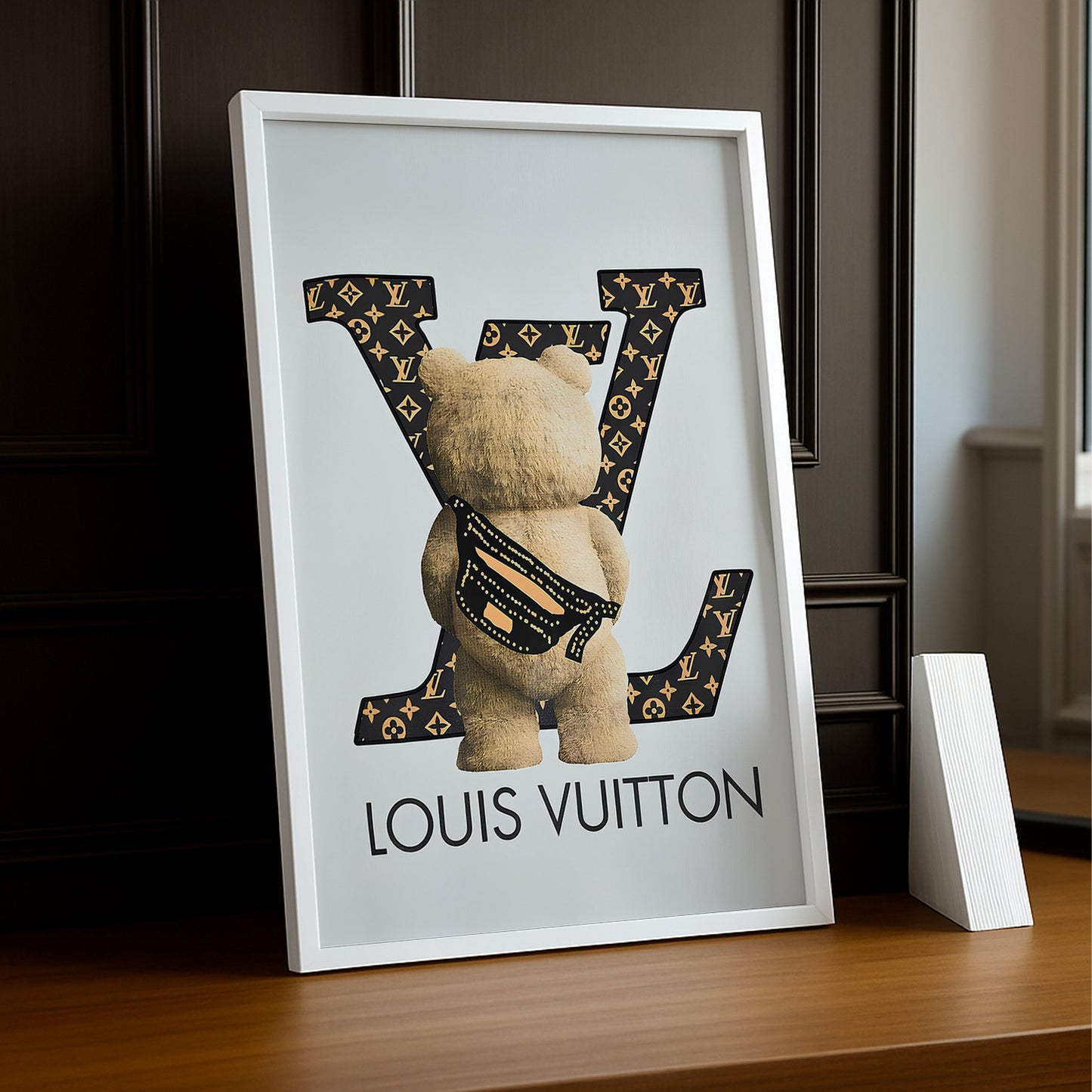 Cadre photo Louis Vuitton - Ours en peluche