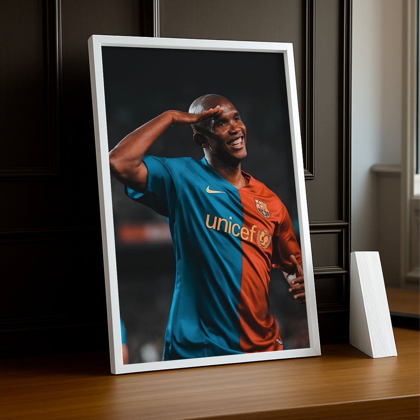 Poster encadrée FC Barcelone - Samuel Etoo