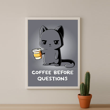 Cadre photo Coffee Lover - Coffee before questions