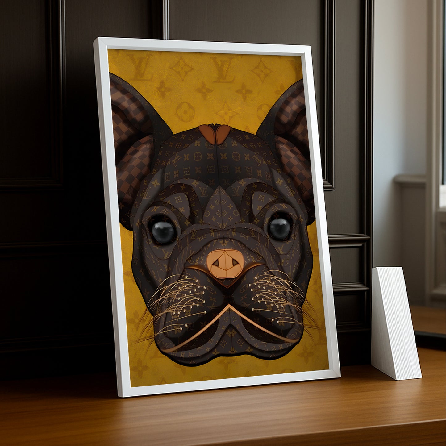 Cadre photo Louis Vuitton - Dog Illustration