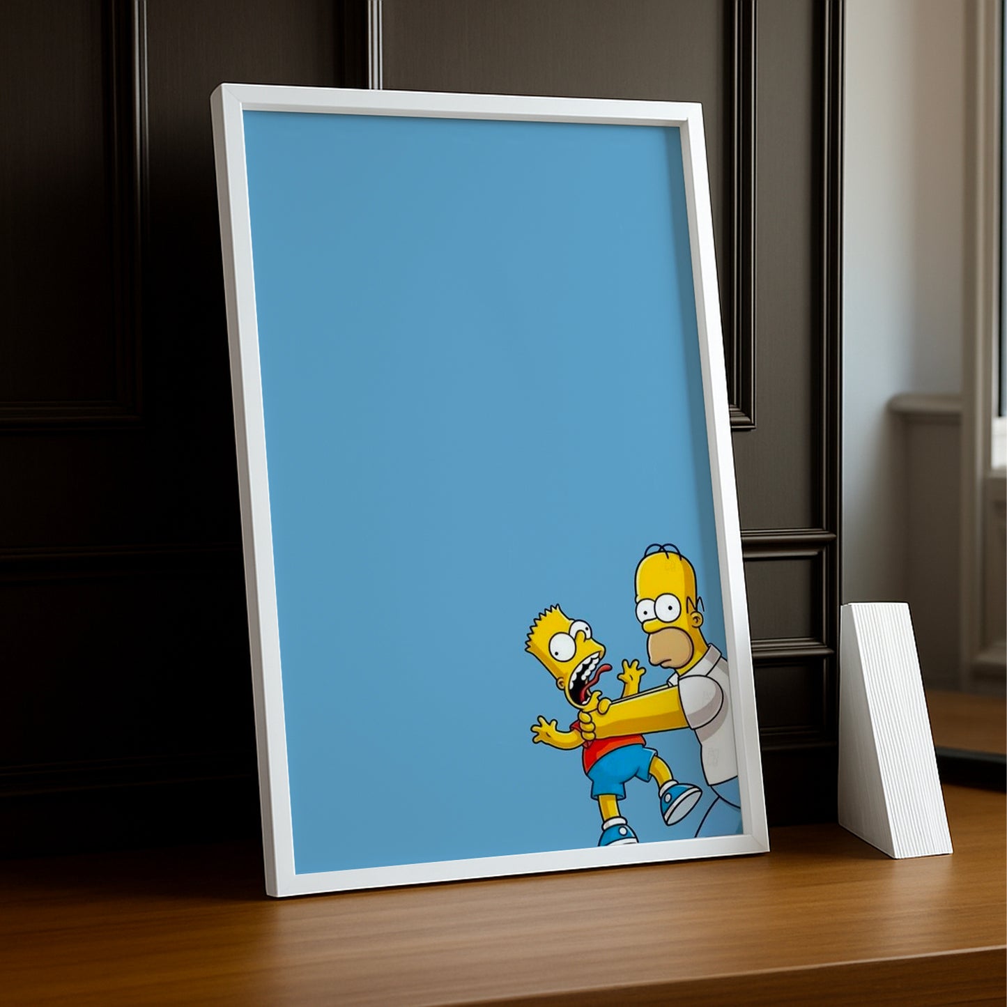 Cadre Photo Les Simpsons - Bart Simpson et Homer Simpson Etrangler