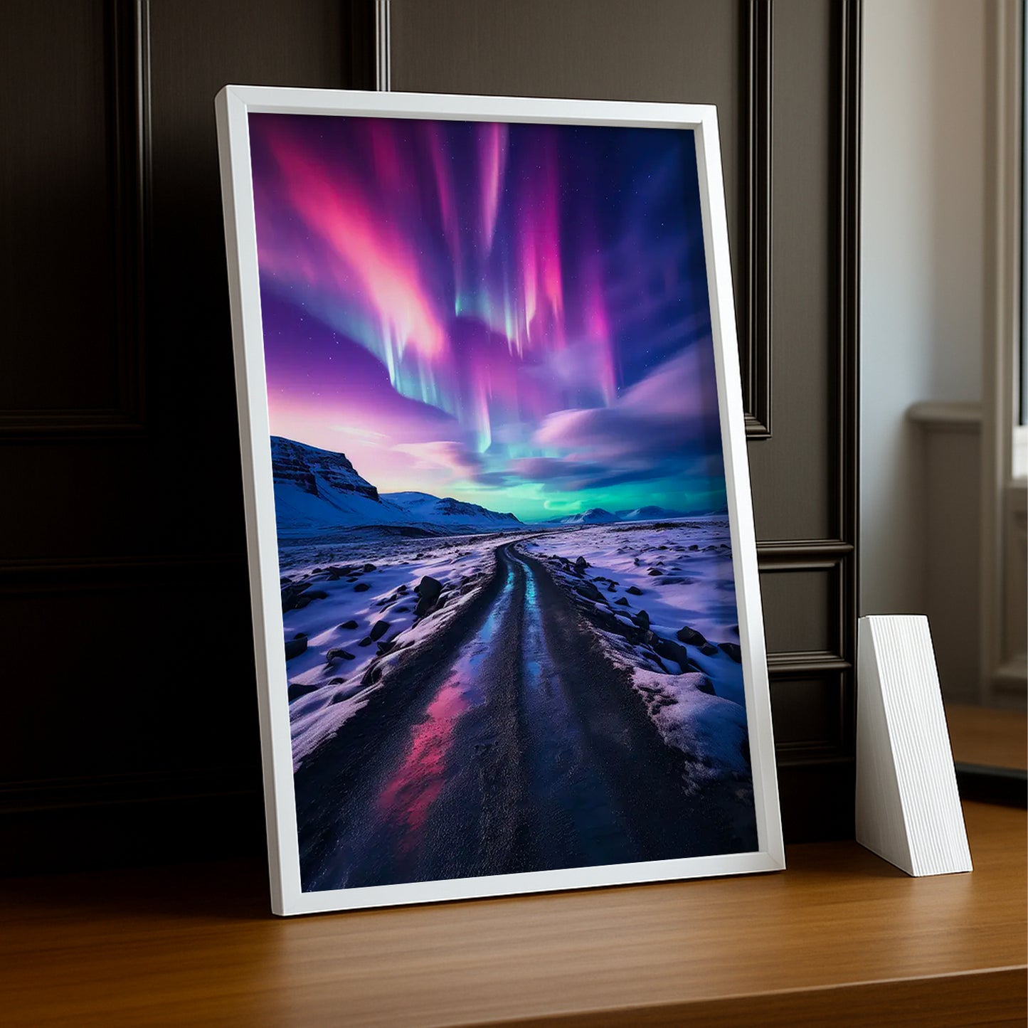 Poster Photo Naturel - Aurore Boréale Violet