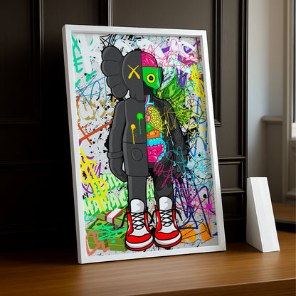 Cadre photo Kaws Graffiti