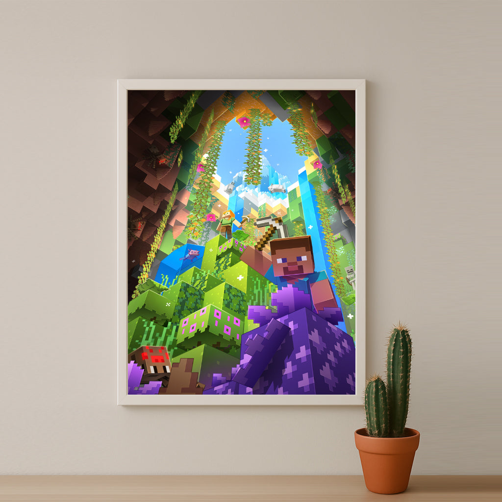 Cadre photo Minecraft - Falaises