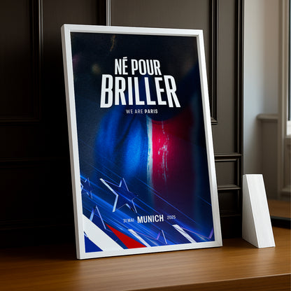 Cadre photo Paris Saint-Germain Né pour briller