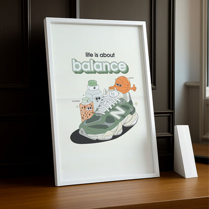 Cadre photo New Balance - life is about balance