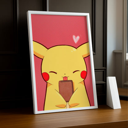 Cadre Photo Pokémon - Pikachu Illustration Chocolat