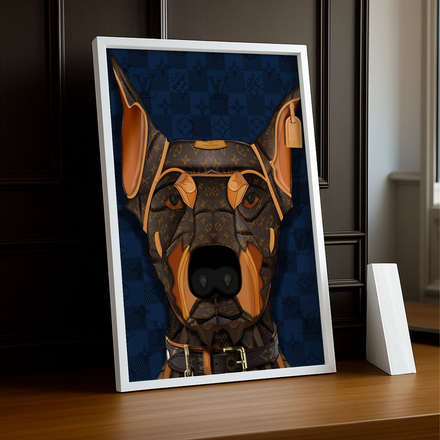 Cadre photo Louis Vuitton - Illustration d'un chien