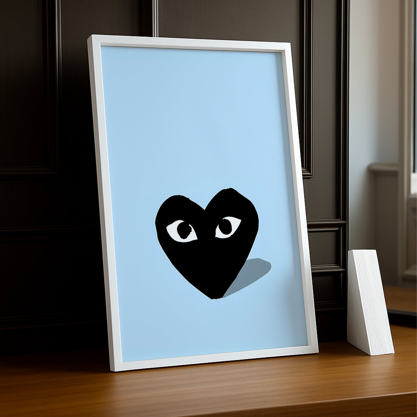 Schwarzer Herz-Fotorahmen von Comme Des Garçons 