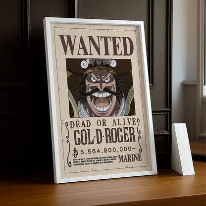 Cadre photo One Piece - Wanted Gol D Roger
