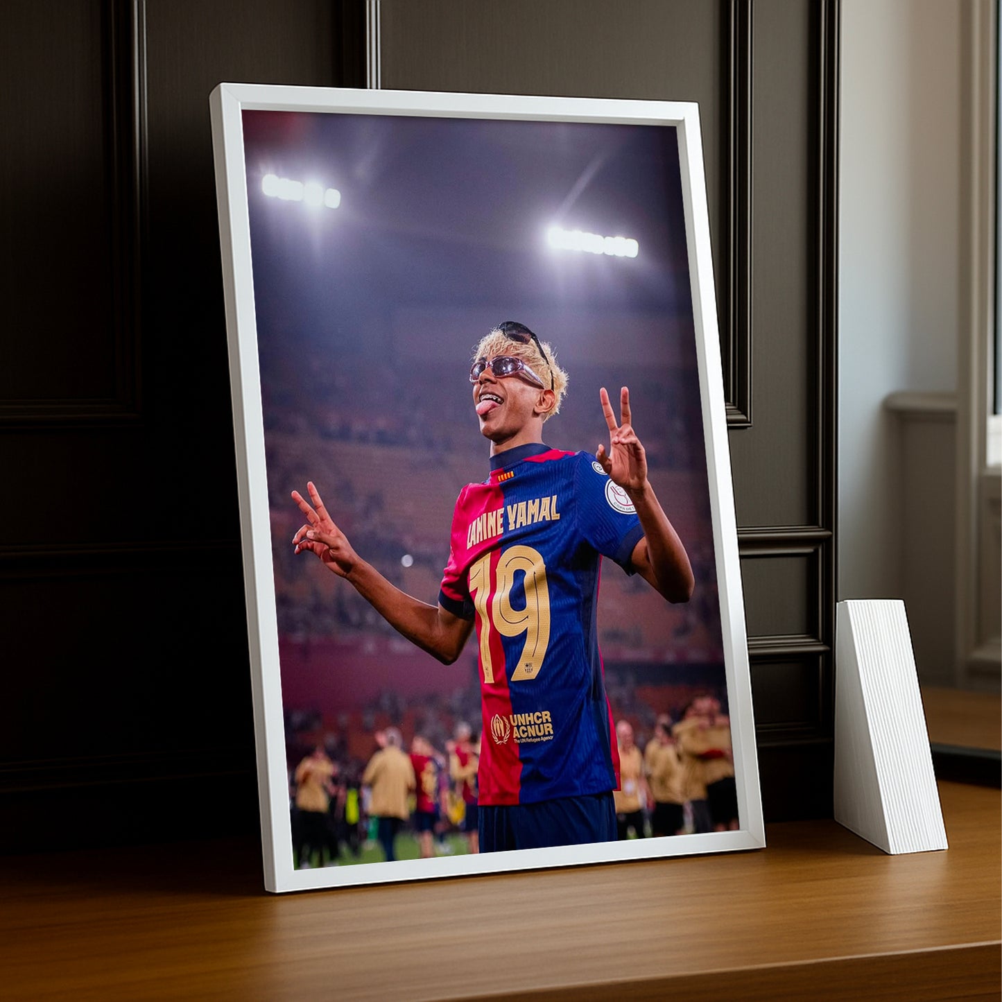 Cadre Photo FC Barcelone - Lamine Yamal Célébration