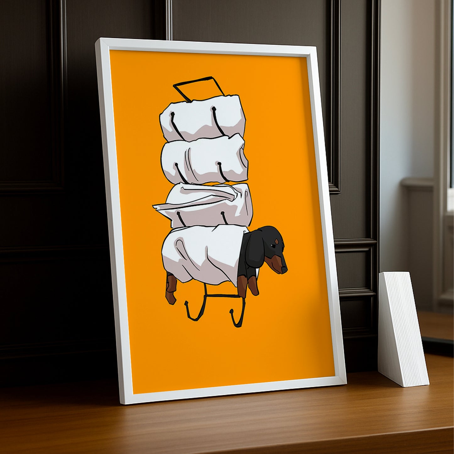 Cadre Photo Chien - Porte serviette